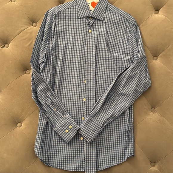 Peter Millar Summer Fit Check Print Button Down Shirt - Picture 3 of 4